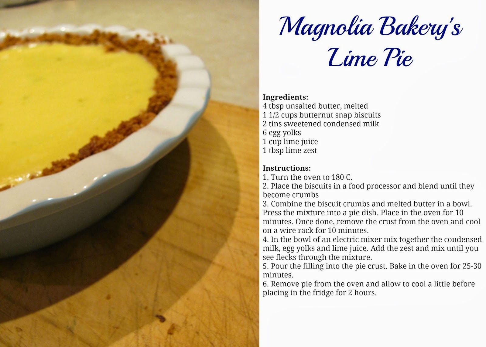 What would Martha do? Magnolia Bakery's Lime Pie