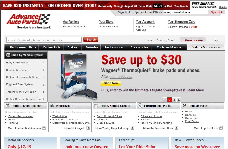 Advance Auto Parts Printable Coupon August 2011