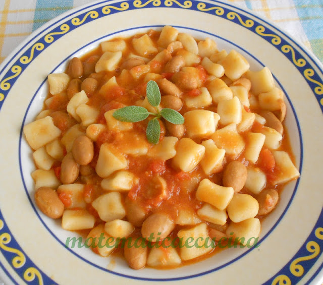 mtematicaecucina "Cazzarielli e fasule" Gnocchetti con i Fagioli