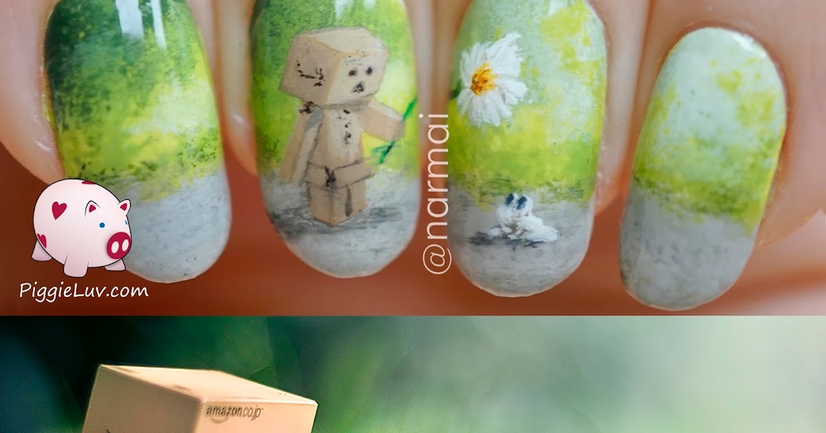 PiggieLuv Danbo nail art, the cutest little robot