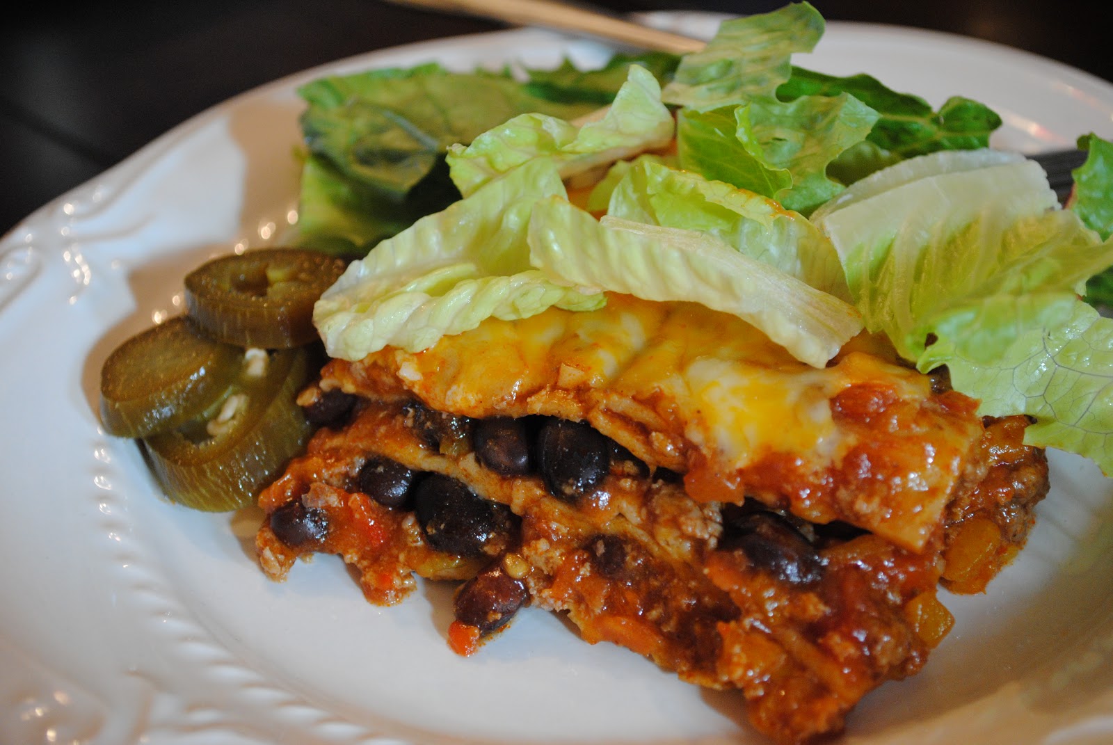 The Audacious Cook Layered Enchilada Bake