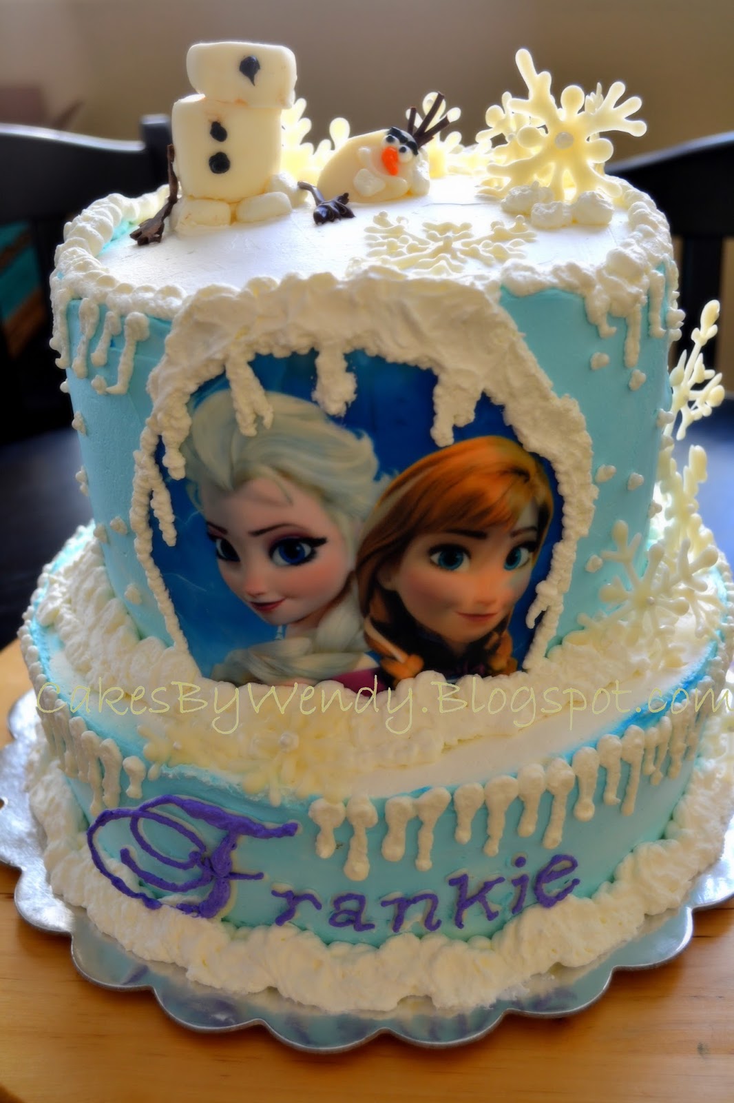 Decorating One Cake at a Time……. "FROZEN" cake for a Decorating One Cake at a Time……. "FROZEN" cake for a