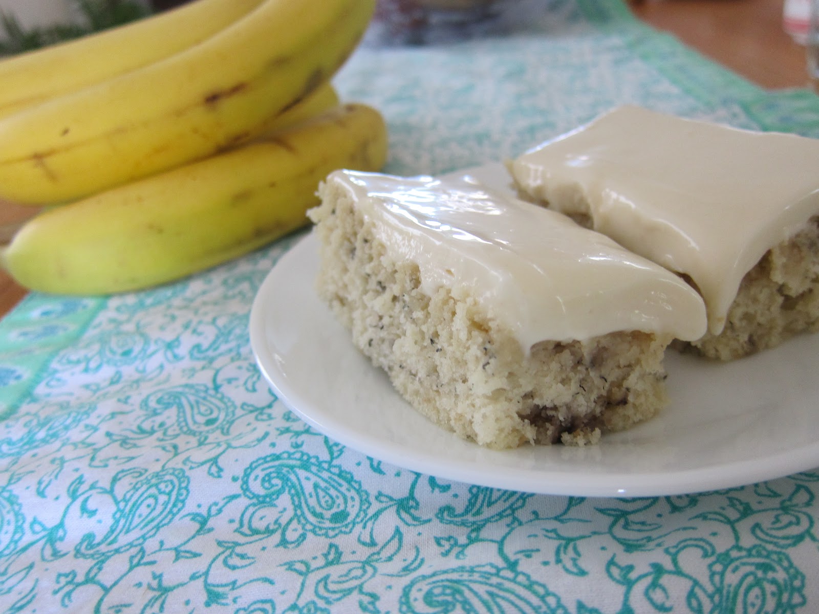 Young Idealistic Baker Easy Frosted Banana Cake Bars