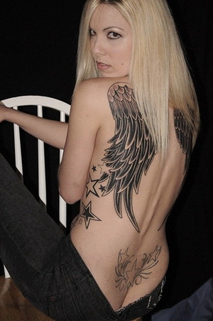gallery of angel wing tattoos