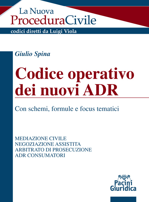 CODICE OPERATIVO DEI NUOVI ADR, 2016