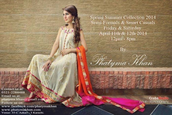 Phatyma Khan Stylish Formal Dresess Collection 2014 For Ladies