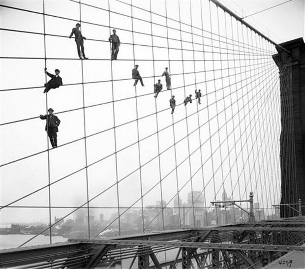 Painters on the Brooklyn Bridge