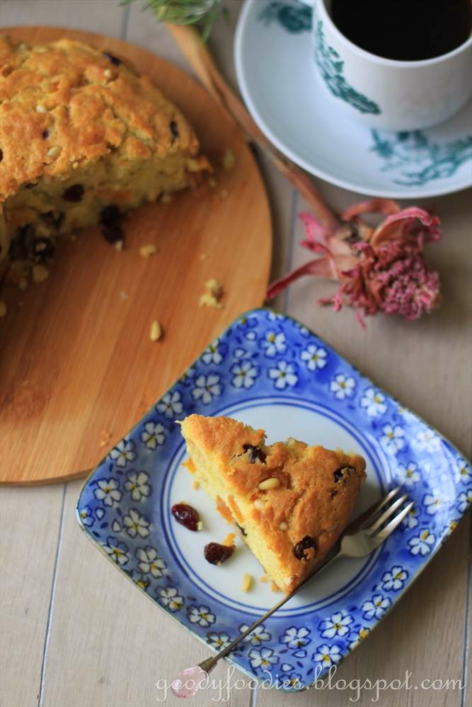 GoodyFoodies Recipe Healthy Olive Oil, Fruit and Nut Cake