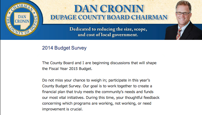 Dupage Chair Dan Cronin Out With 2104 Dupage County Budget