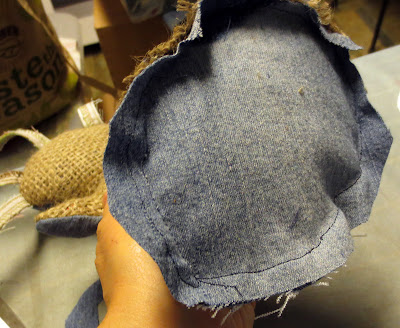 base for denim rag doll 