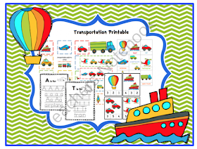 Transportation Printable ~ Preschool Printables