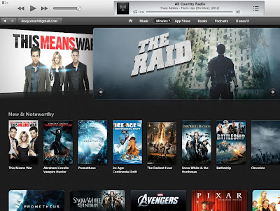 Tampilan iTunes Store Film di iTunes 11
