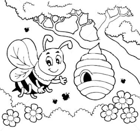 Planse De Colorat Si Fise Pentru Copii Albina Planse De Colorat Cu Insecte