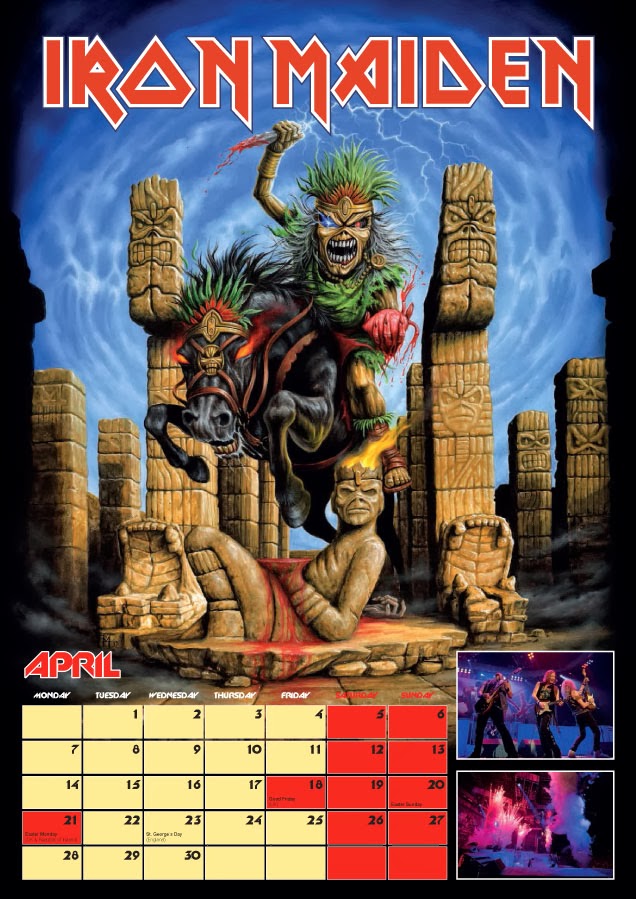 Iron Maiden Shop Calendário oficial 2014