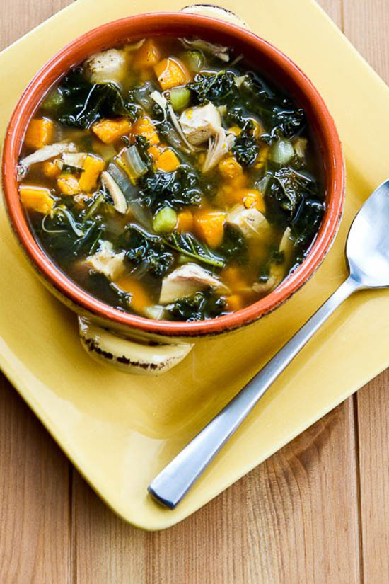 Slow Cooker Turkey (or Chicken) Soup with Kale and Sweet Potatoes ...