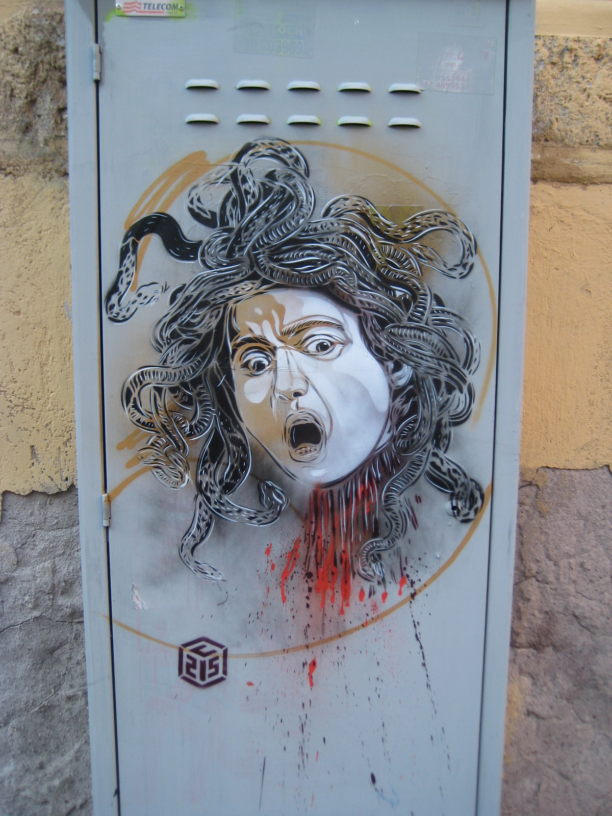 The Pines of Rome Seen in Rome Graffiti Medusa