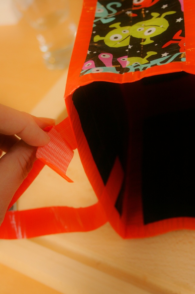 Finding BonggaMom How to make a Halloween Treat Bag from Duct Tape