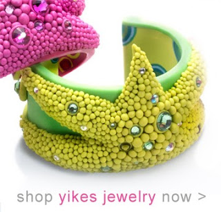 Pink and yellow starfish cuff bracelets - Visit Store