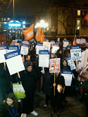 UNISON members protest against the cuts in 2010