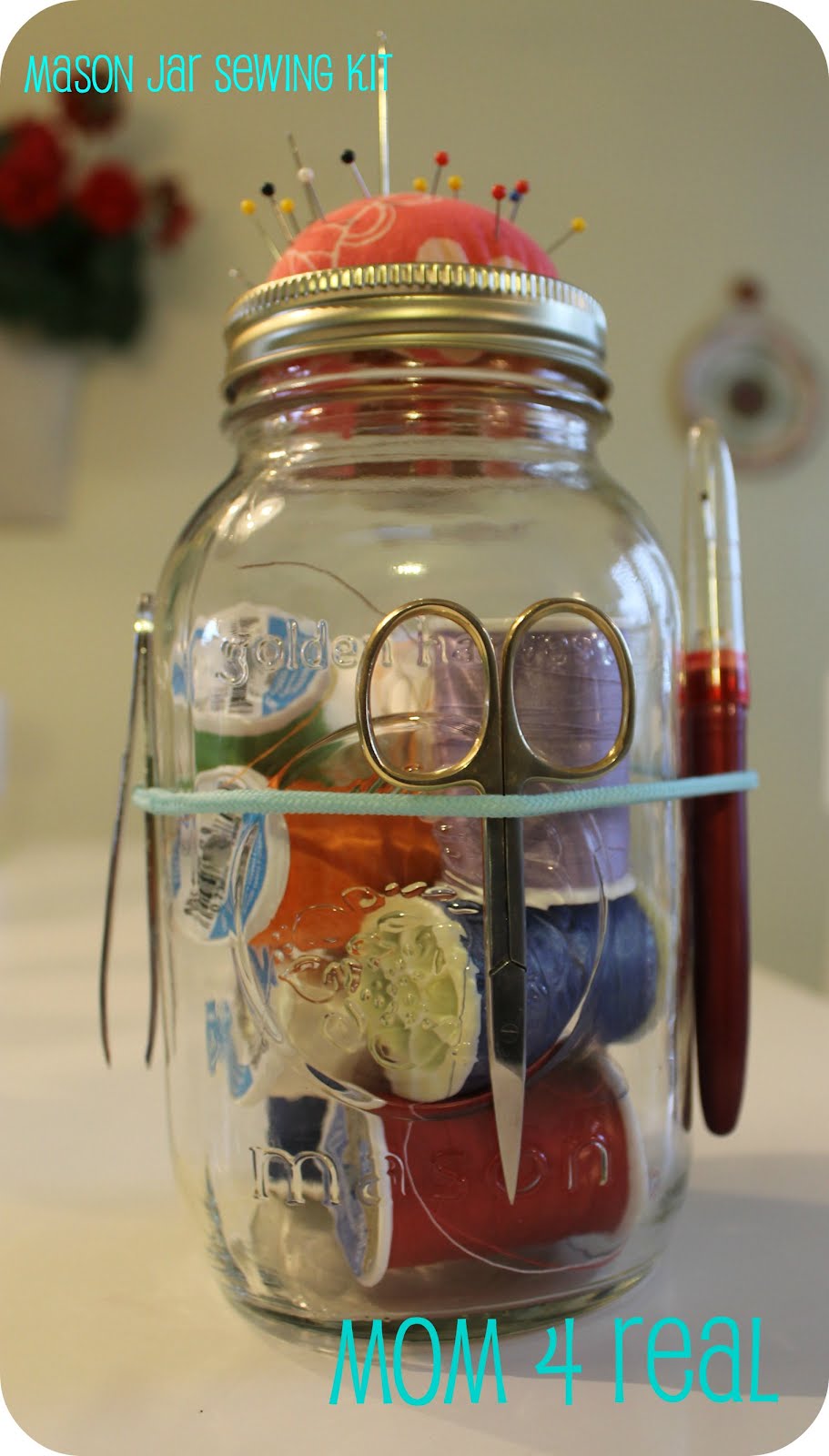 Mason Jar Sewing Kit Mom 4 Real