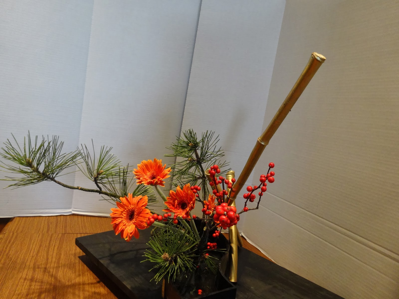 Flowers,Ikebana and I Lunar New Year arrangement