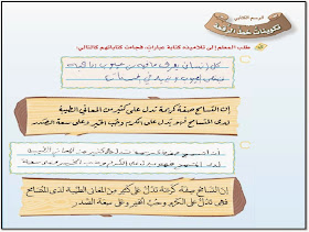 لغتي الخالدة الأول المتوسط 35 الرسم الكتابي تكوينات خط الرقعة