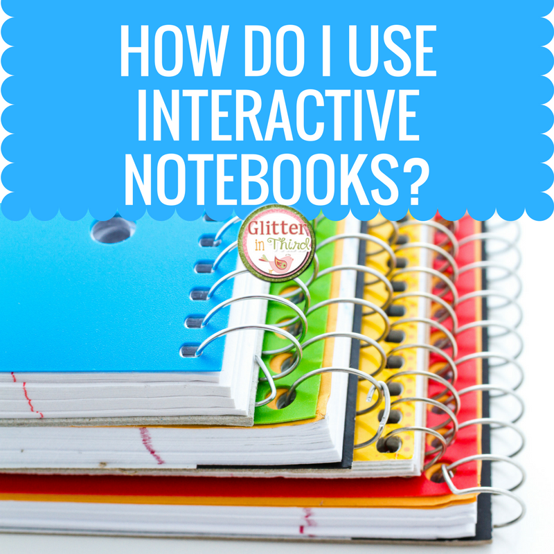 Glitter in Third Interactive notebooks Tips & tricks