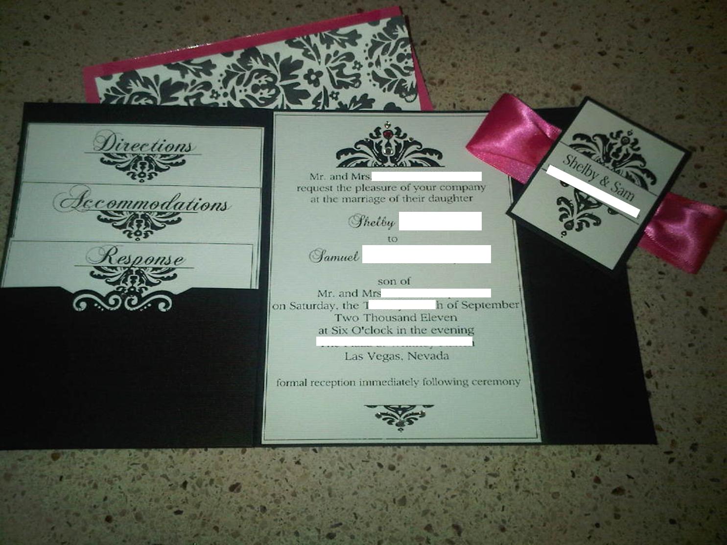 Road to the Aisle and Everything In Between DIY Pocketfold Invites.... labor of love