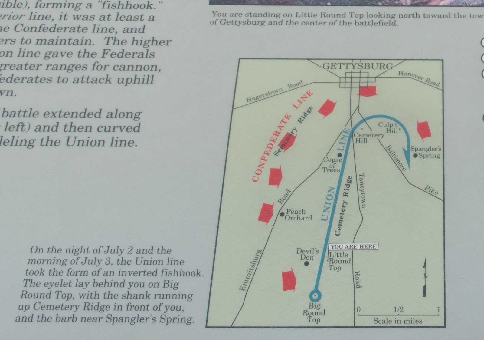 we found this map to be very helpful in orienting ourselves the battle actually started the first day on the other side of the town but confederate we found this map to be very helpful in orienting ourselves the battle actually started the first day on the other side of the town but confederate