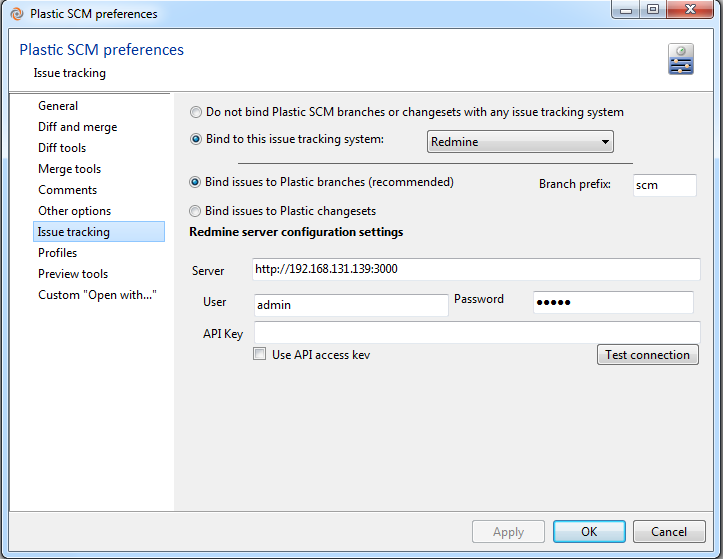 Plastic SCM blog RedMine Integration