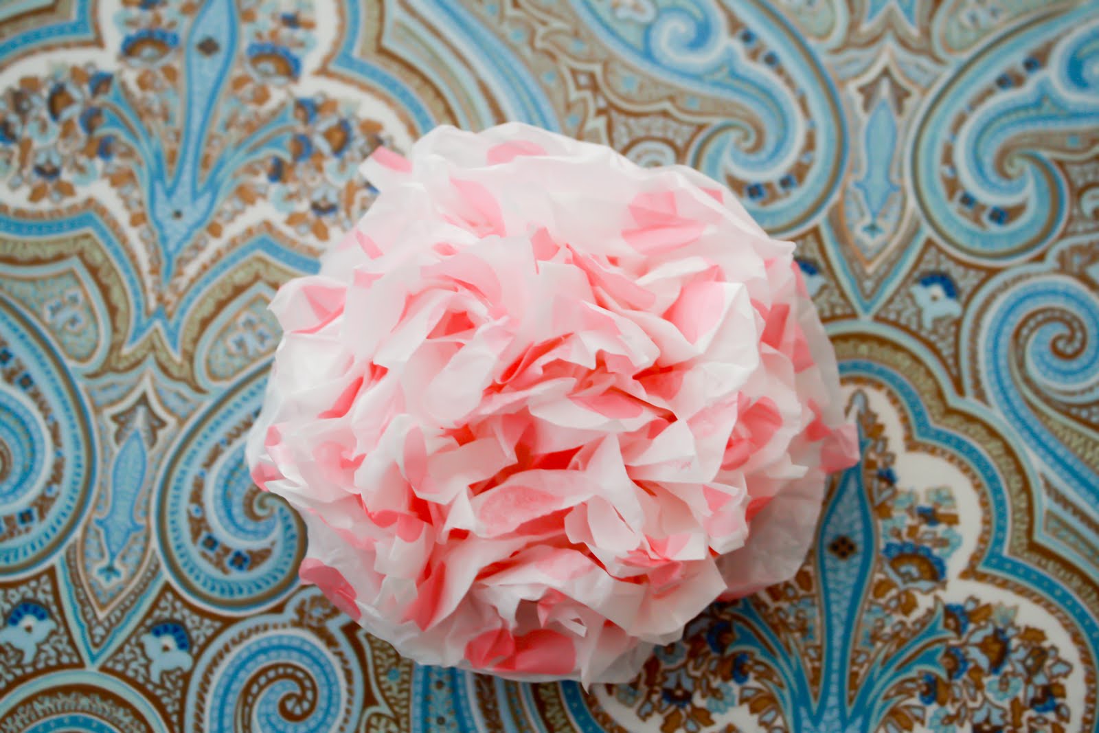 Tissue paper flower hair clips