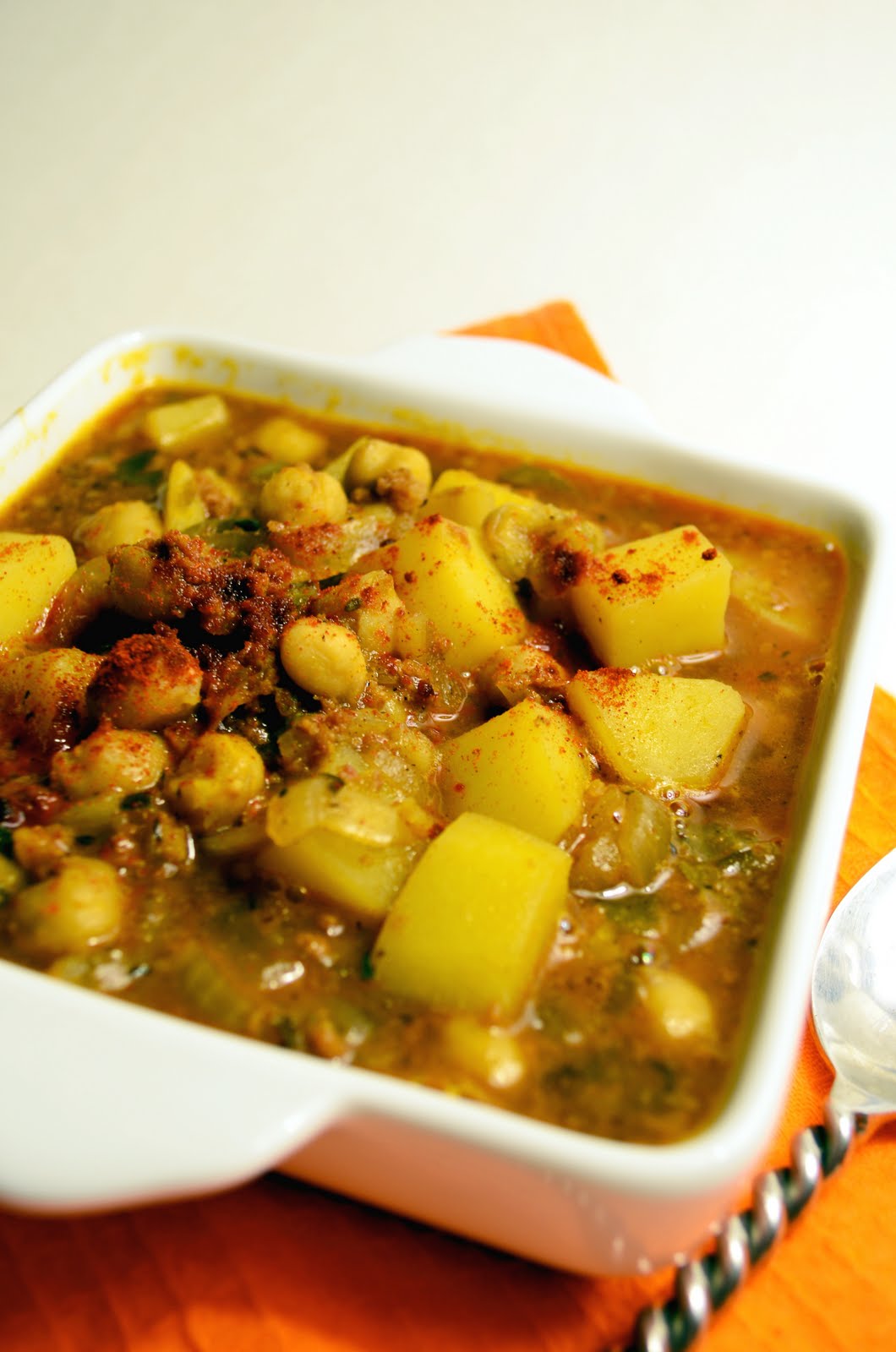 iron stef chorizo garbanzo stew