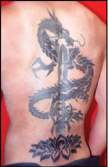 Tribal Dragon Tattoo Center