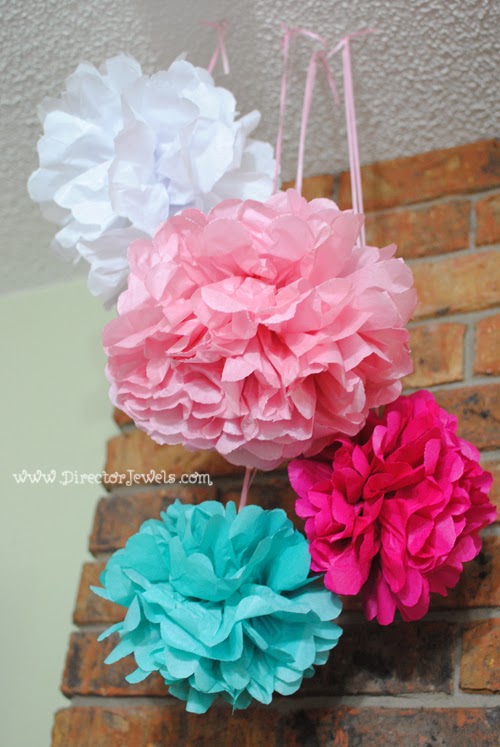 Director Jewels Easy Diy Tissue Paper Flower Poof Decorations
