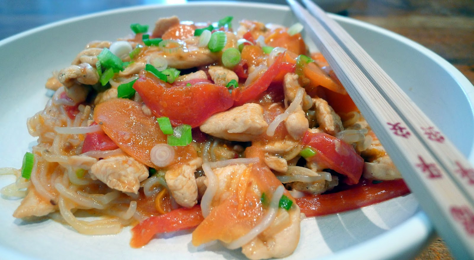 Culinary Adventures in London Spicy Orange Chicken Noodles