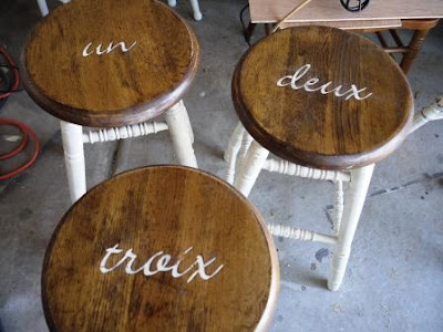 Stenciled stools