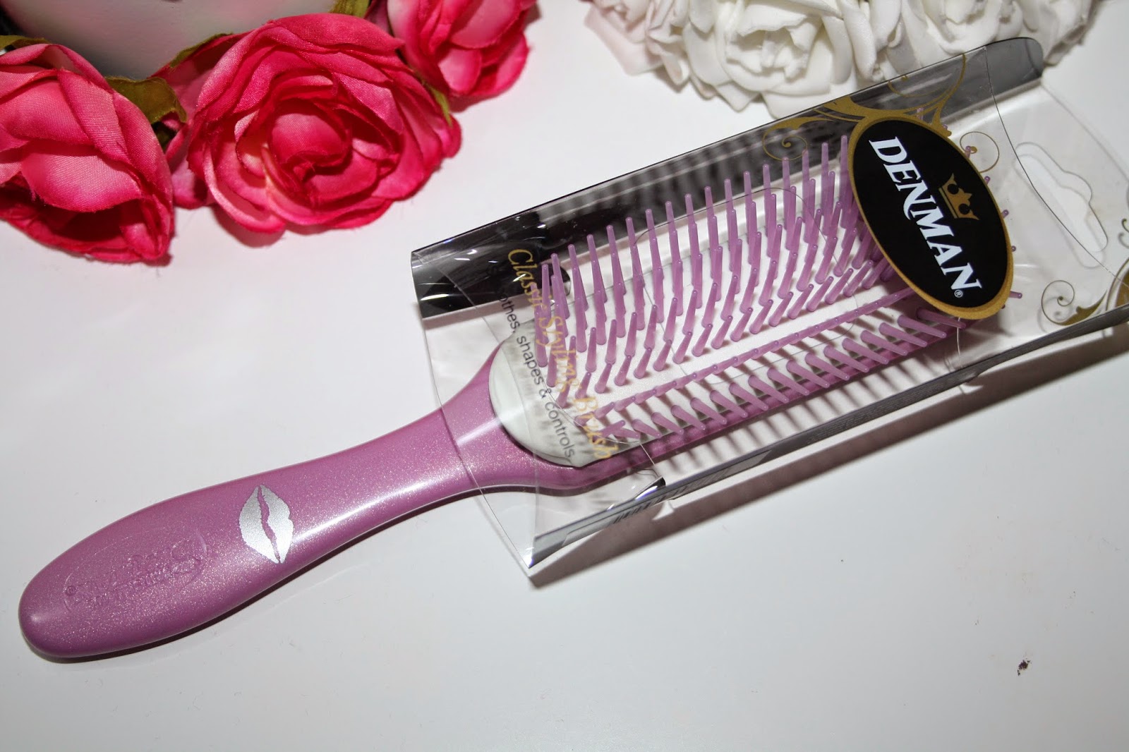 VALENTINES DENMAN D3 KISS 7 ROW BRUSH PRETTY YOUNG THING