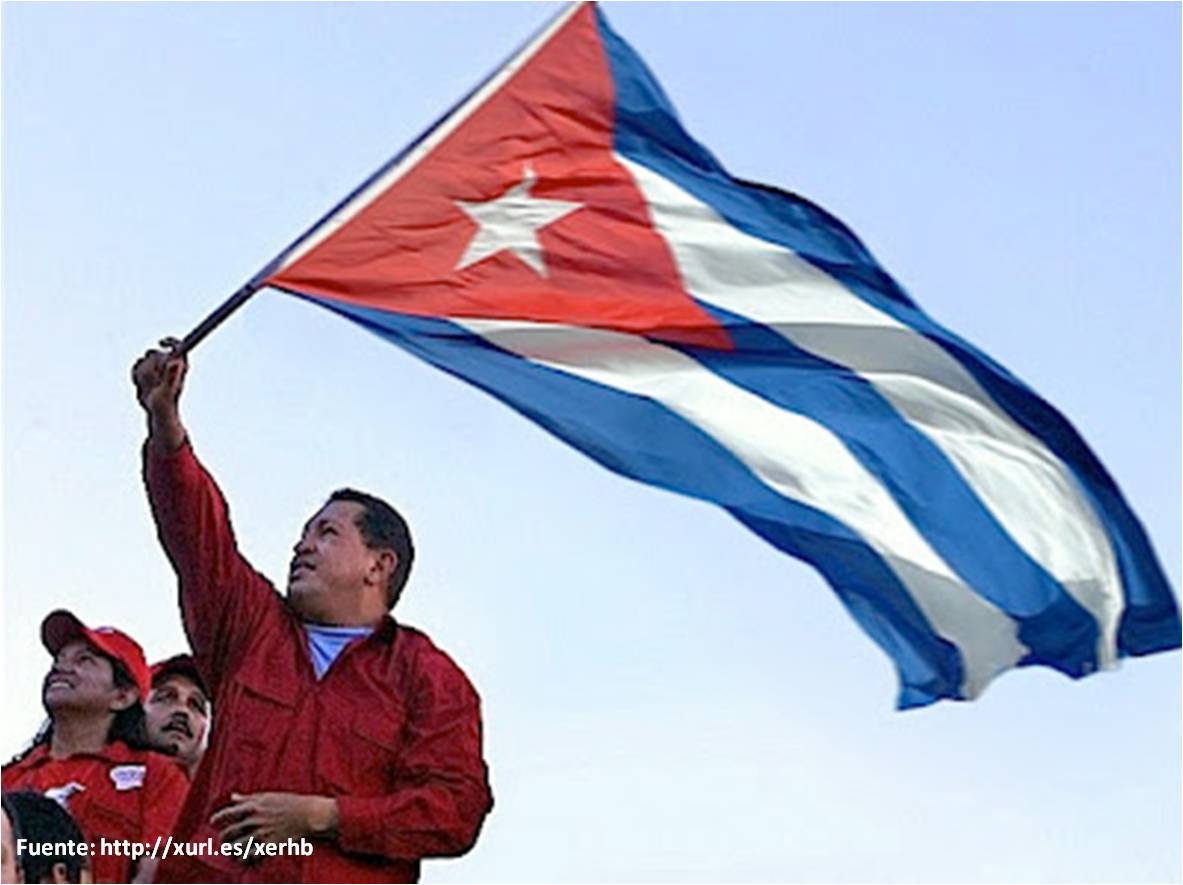 La certeza ¿Es la meta del amor? - Página 6 Hugo+Chavez+ondea+Bandera+cubana