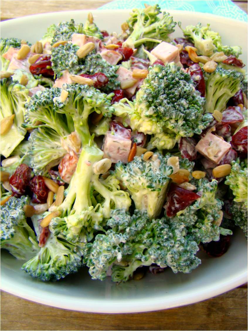Broccoli salad with lemon dill dressing
