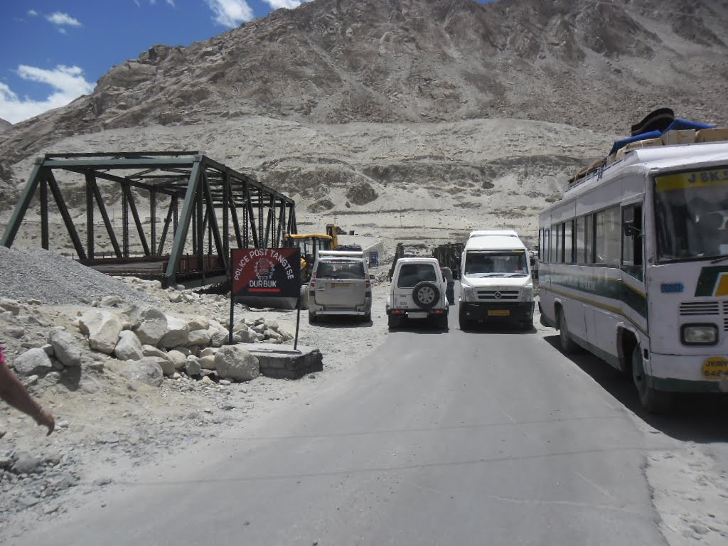 At Tangste Police Checkpost on way to "Pangong Lake".