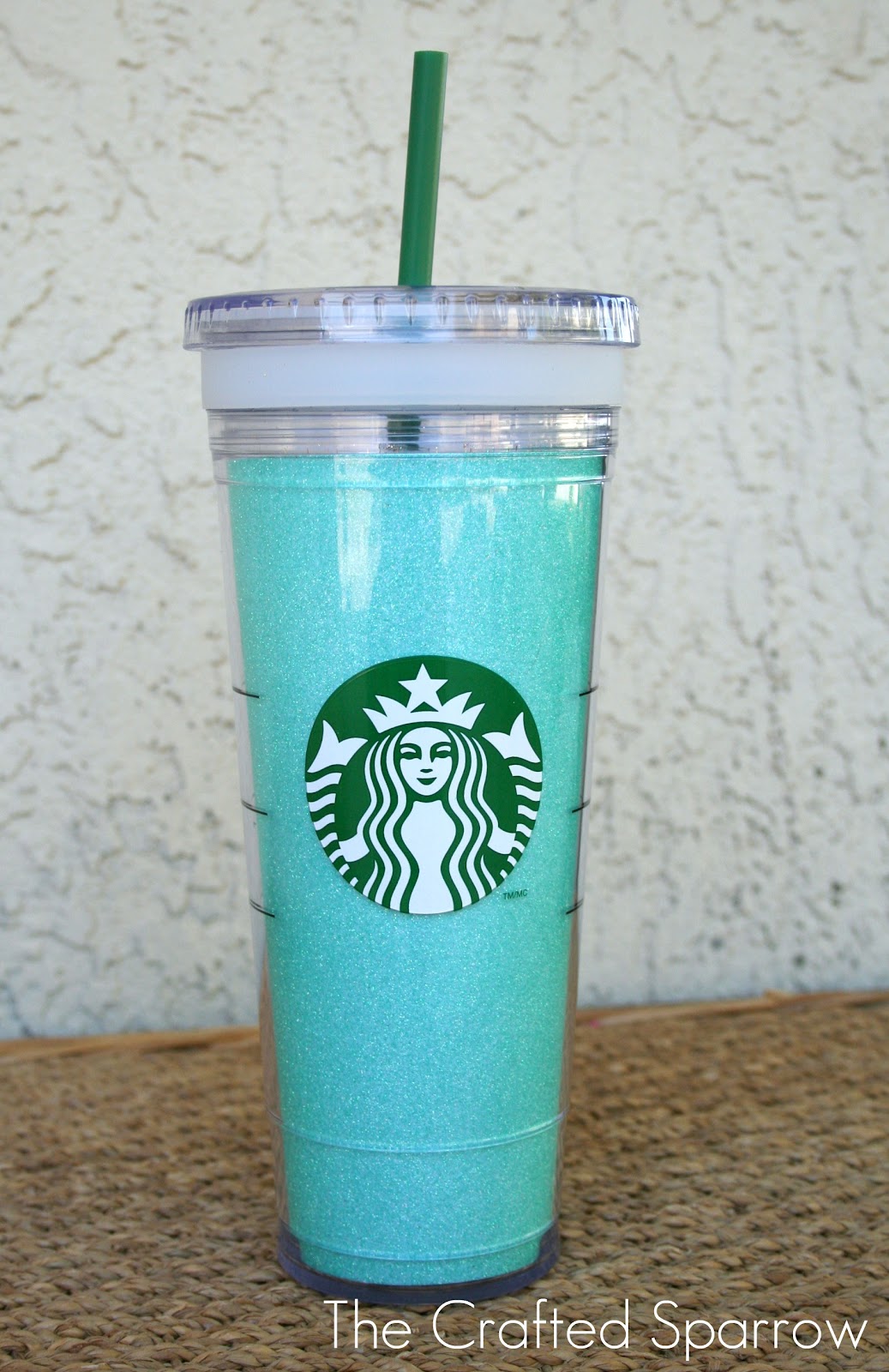DIY Glittered Starbucks Tumbler The Crafted Sparrow