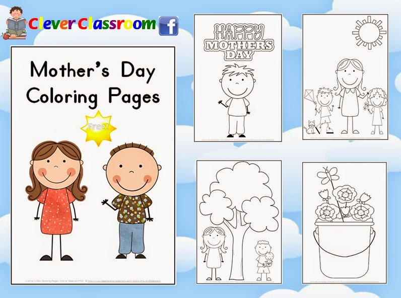 Free file - Mother's Day Coloring Pages freebie