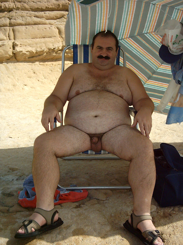 Chubby Sexy Guys Outdoors with their Cocks Hanging Out.