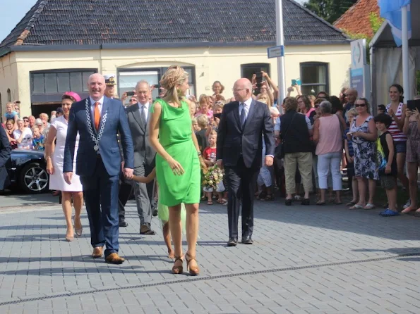 Queen Maxima of The Netherlands attends the official opening of the new nursing center 's Hamrik in Nieuwolda,