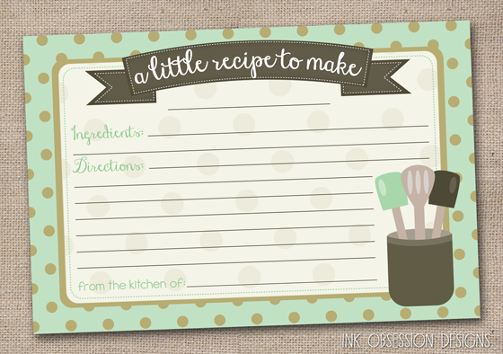 recipe card design