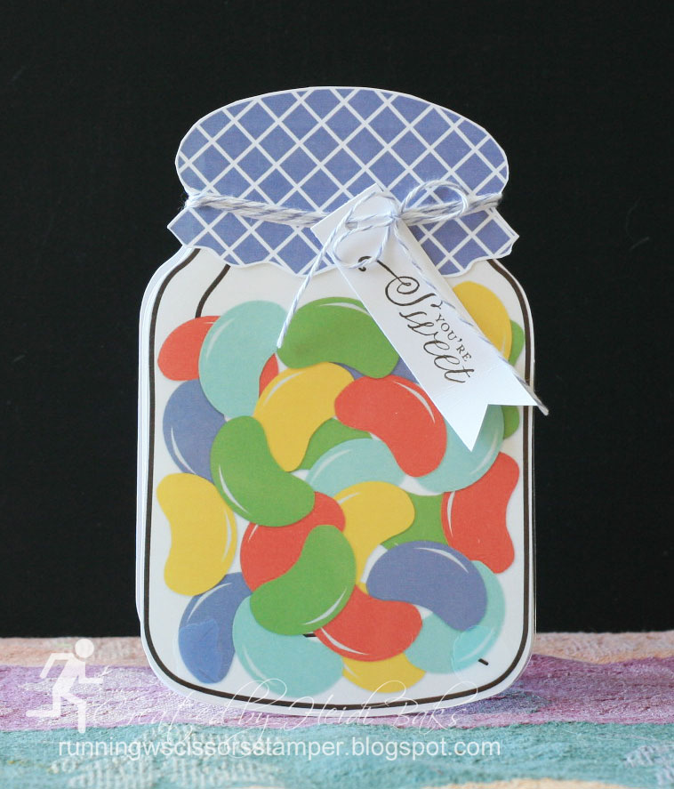 RunningwScissorsStamper FM155 You're Sweet Jelly Bean Jar