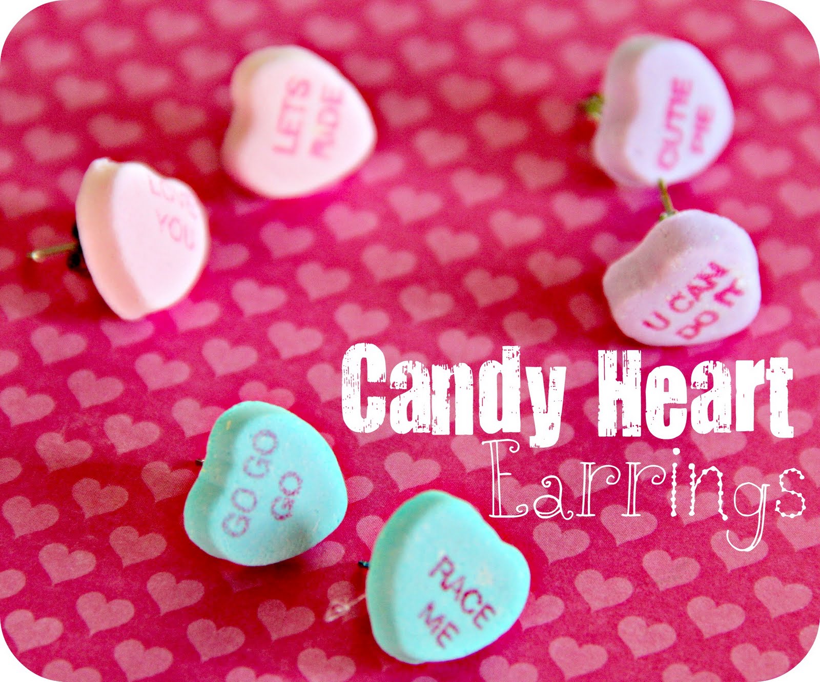 Blue Skies Ahead Candy Heart Earrings