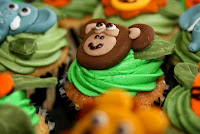 Jungle / safari animals cupcakes
