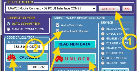 huawei modem dongle unlock code calculator
