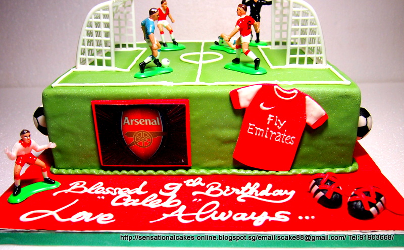 The Sensational Cakes ARSENAL SOCCER THEME CAKE SINGAPORE